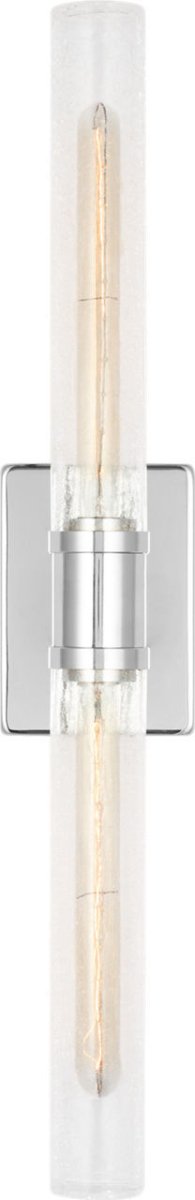 Luminaire de vanité Keaton - Nickel brossé Transparent strié 30" by Visual Comfort Studio | Luminaires & cie