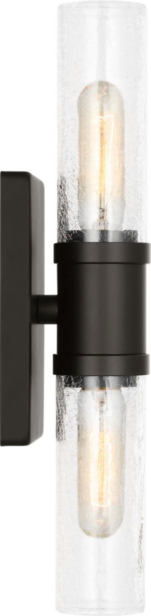 Luminaire de vanité Keaton - Nickel brossé Transparent strié 30" by Visual Comfort Studio | Luminaires & cie