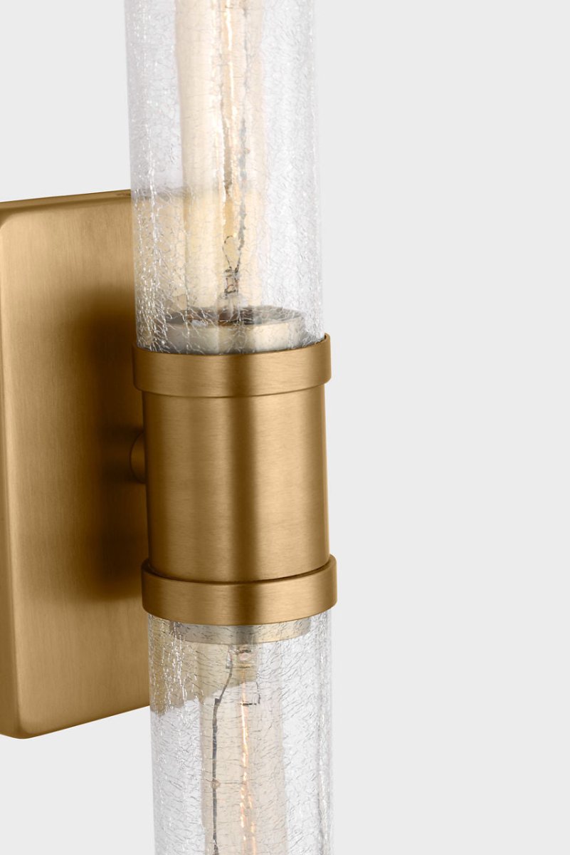 Luminaire de vanité Keaton - Nickel brossé Transparent strié 30" by Visual Comfort Studio | Luminaires & cie