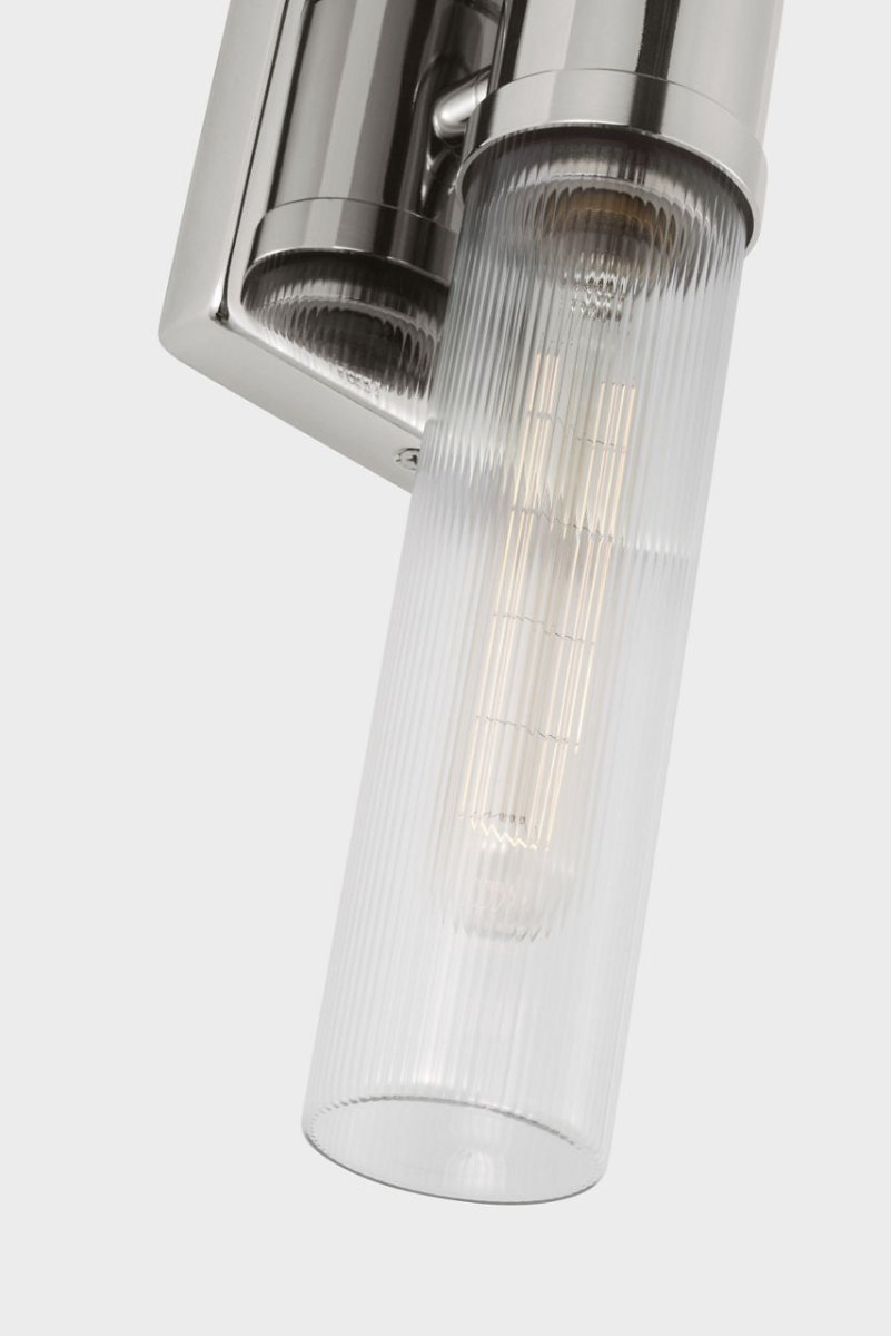 Luminaire de vanité Keaton - Nickel brossé Transparent strié 30" by Visual Comfort Studio | Luminaires & cie