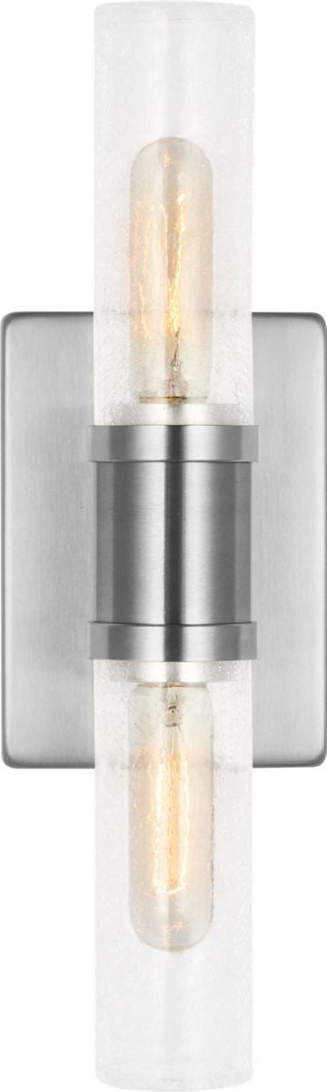 Luminaire de vanité Keaton - Nickel brossé Transparent strié 30" by Visual Comfort Studio | Luminaires & cie