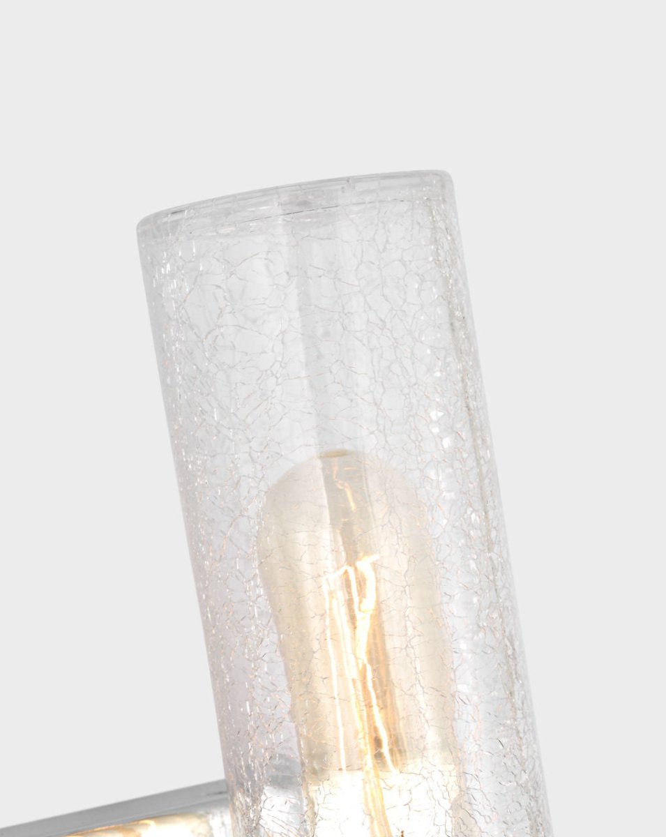 Luminaire de vanité Keaton - Nickel brossé Transparent strié 30" by Visual Comfort Studio | Luminaires & cie