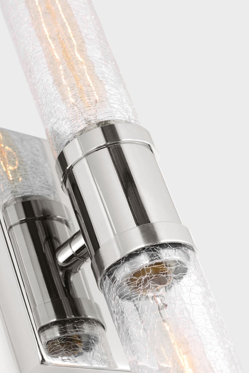 Luminaire de vanité Keaton - Nickel brossé Transparent strié 30" by Visual Comfort Studio | Luminaires & cie