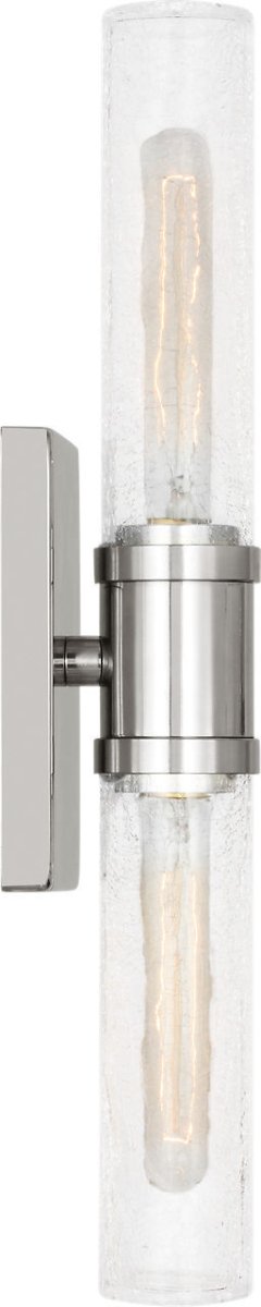 Luminaire de vanité Keaton - Nickel brossé Transparent strié 30" by Visual Comfort Studio | Luminaires & cie