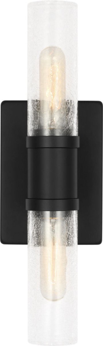 Luminaire de vanité Keaton - Nickel brossé Transparent strié 30" by Visual Comfort Studio | Luminaires & cie