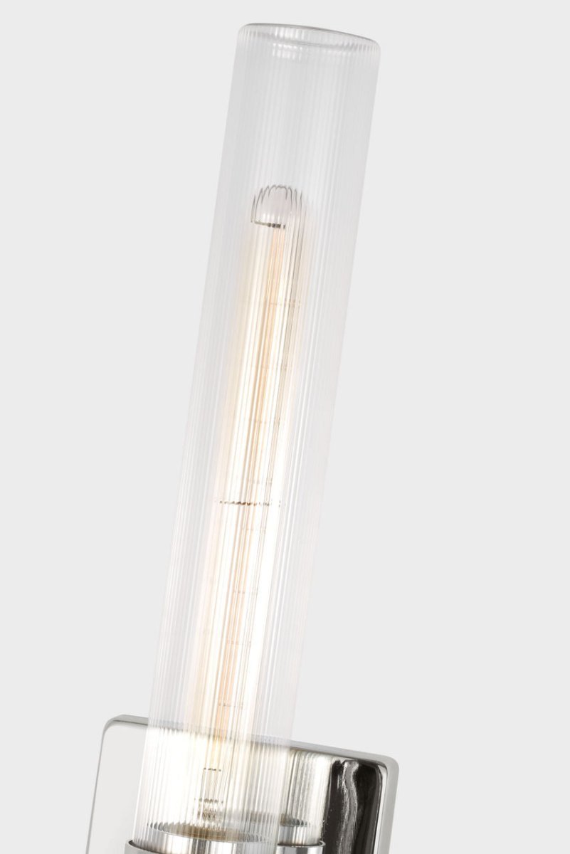 Luminaire de vanité Keaton - Nickel brossé Transparent strié 30" by Visual Comfort Studio | Luminaires & cie