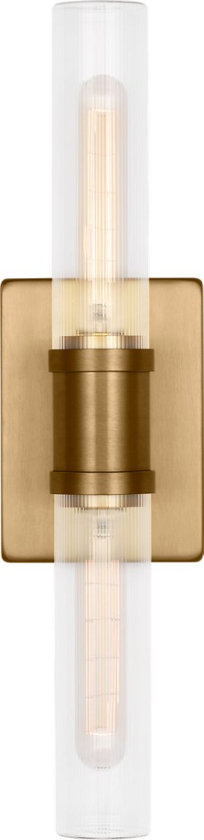 Luminaire de vanité Keaton - Nickel brossé Transparent strié 30" by Visual Comfort Studio | Luminaires & cie