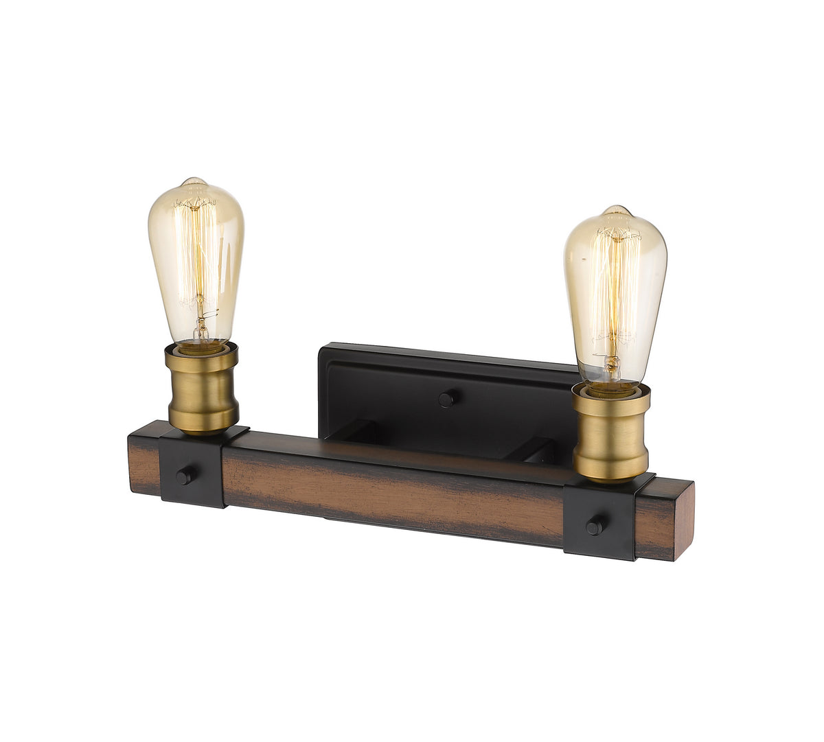 Luminaire de vanité Kirkland Acajou rustique, 14" – vue 3