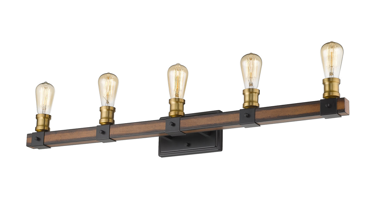 Luminaire de vanité Kirkland Acajou rustique, 38" – vue 3