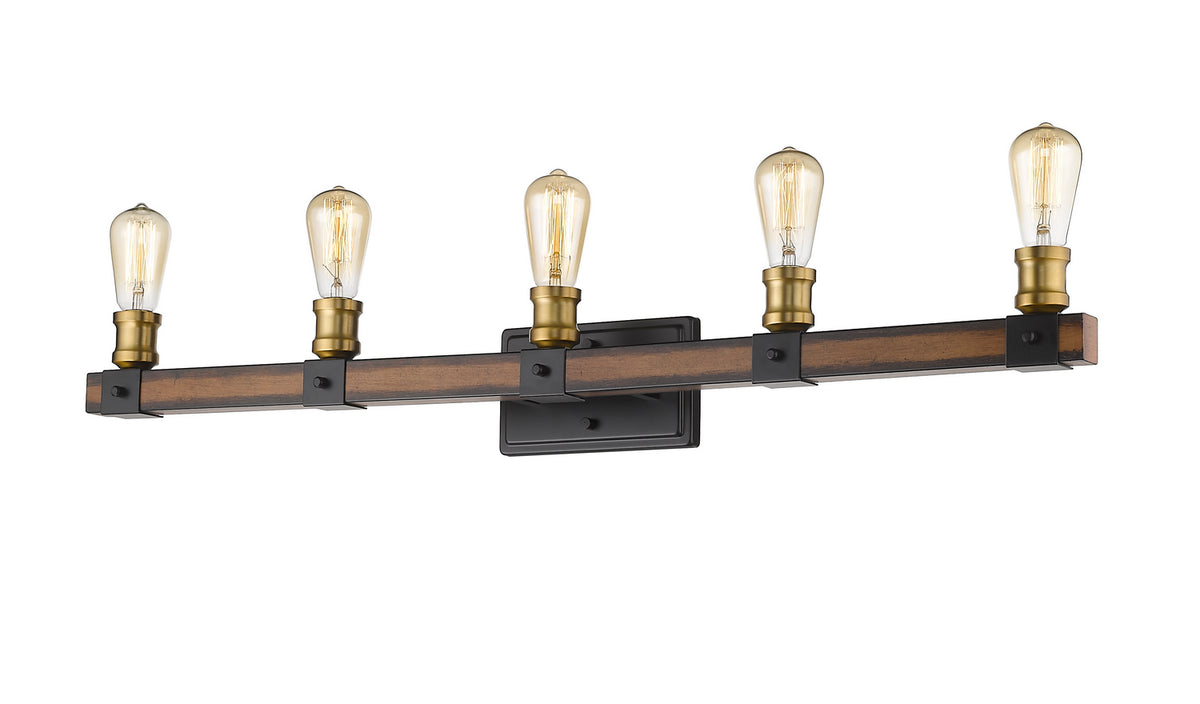 Luminaire de vanité Kirkland Acajou rustique, 38" – vue 4