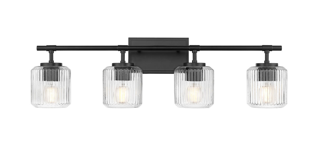 Luminaire de vanité Landon Noir mat, 32" – vue 3