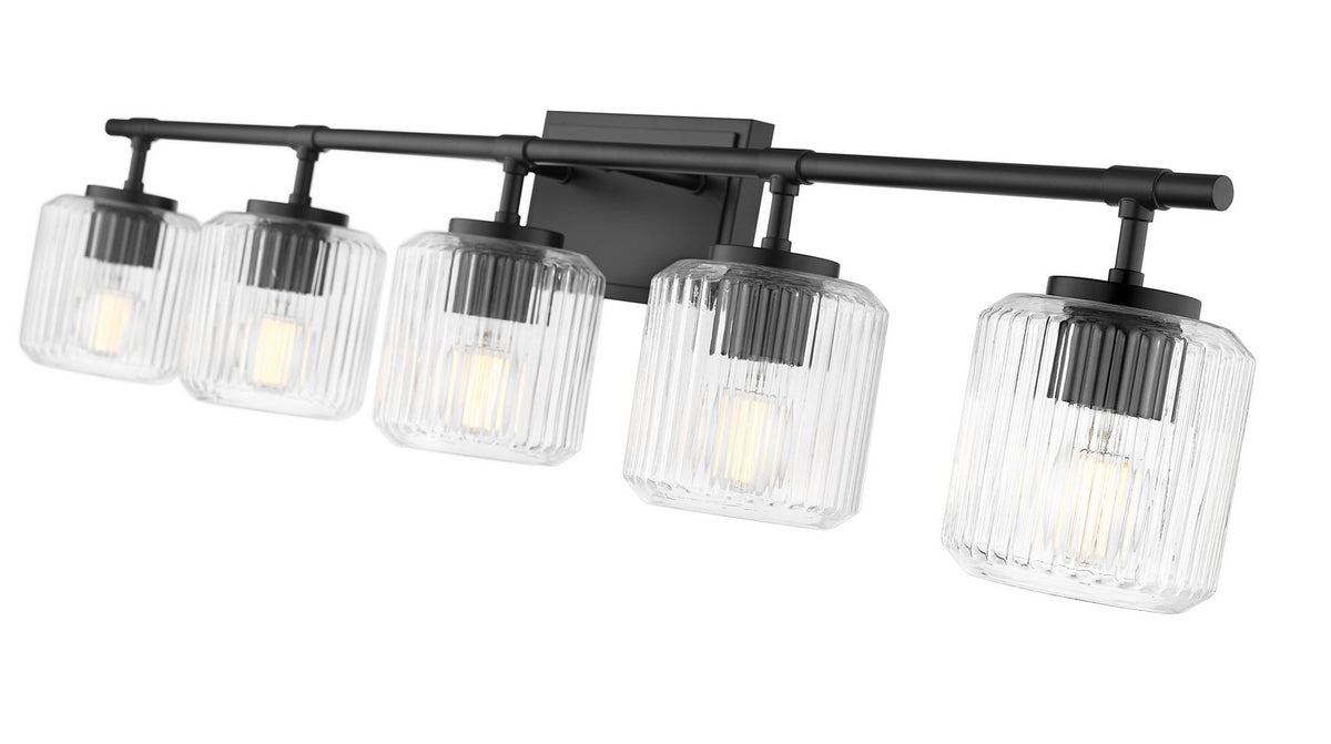 Luminaire de vanité Landon Noir mat, 42" – vue 5