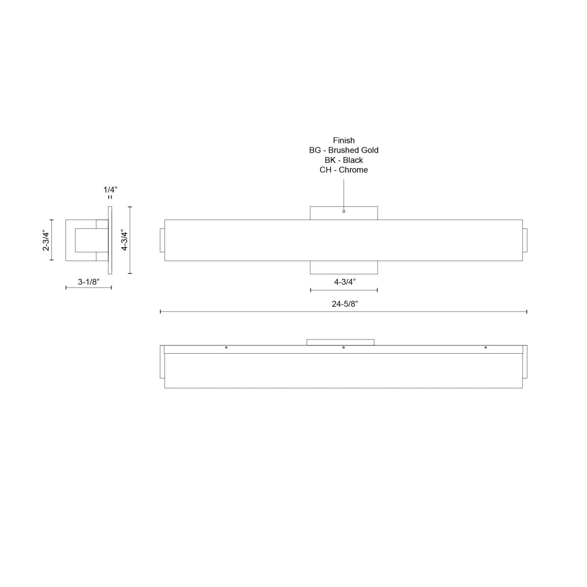 Luminaire de vanité Latitude - Or brossé 24 5/8" by Kuzco Lighting | Luminaires & cie