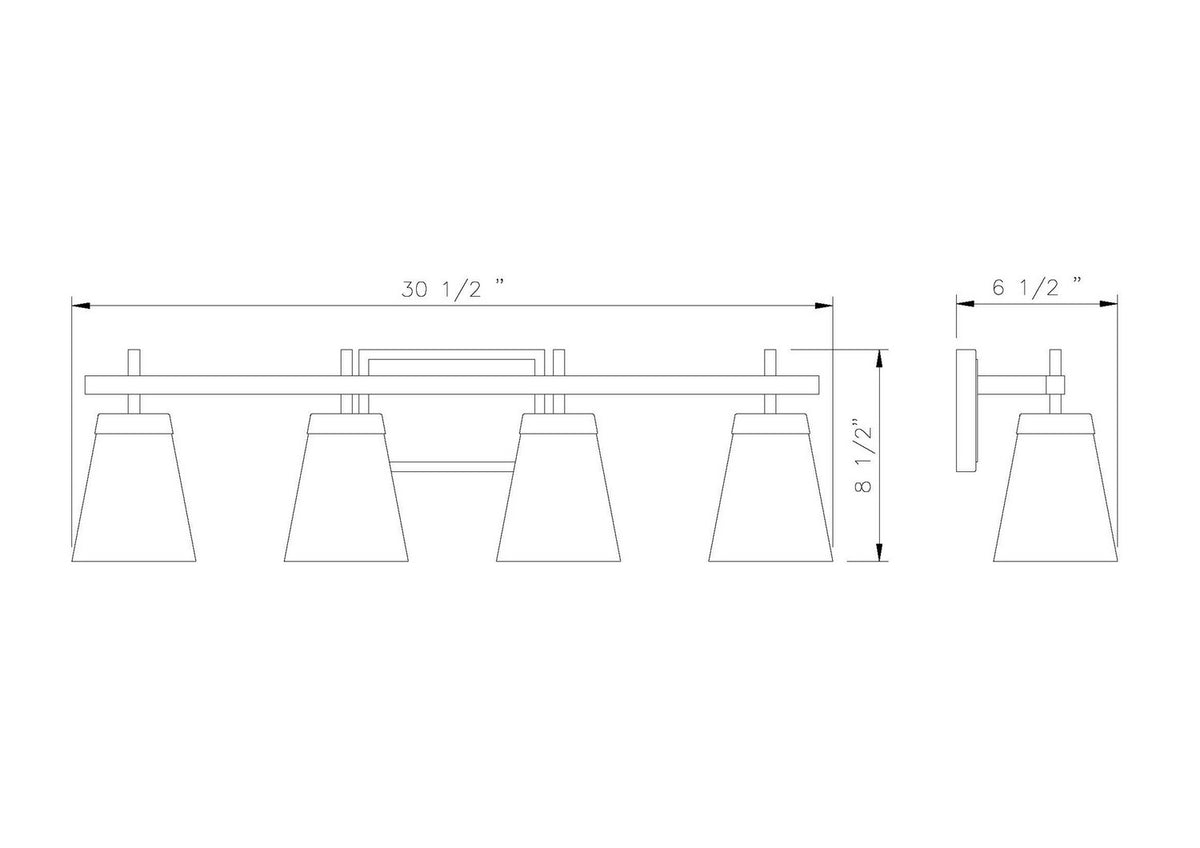 Luminaire de vanité Lauren Nickel brossé, 30 1/2" – vue 6