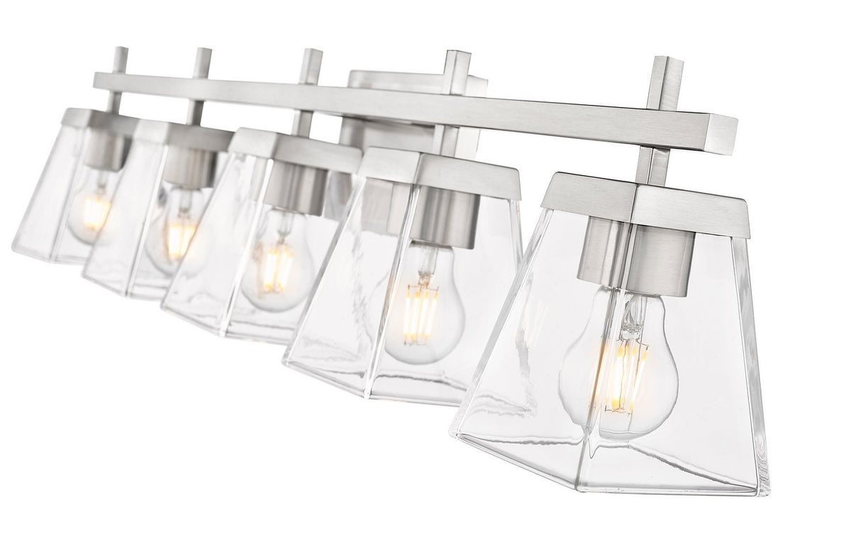 Luminaire de vanité Lauren Nickel brossé, 39" – vue 5