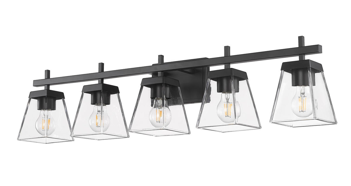 Luminaire de vanité Lauren Noir mat, 39" – vue 4