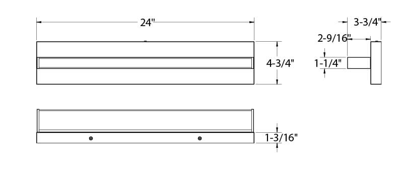 Luminaire de vanité Ledge