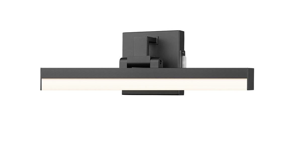 Barre d'éclairage de salle de bain Liam Noir mat, 18" – Z-Lite
