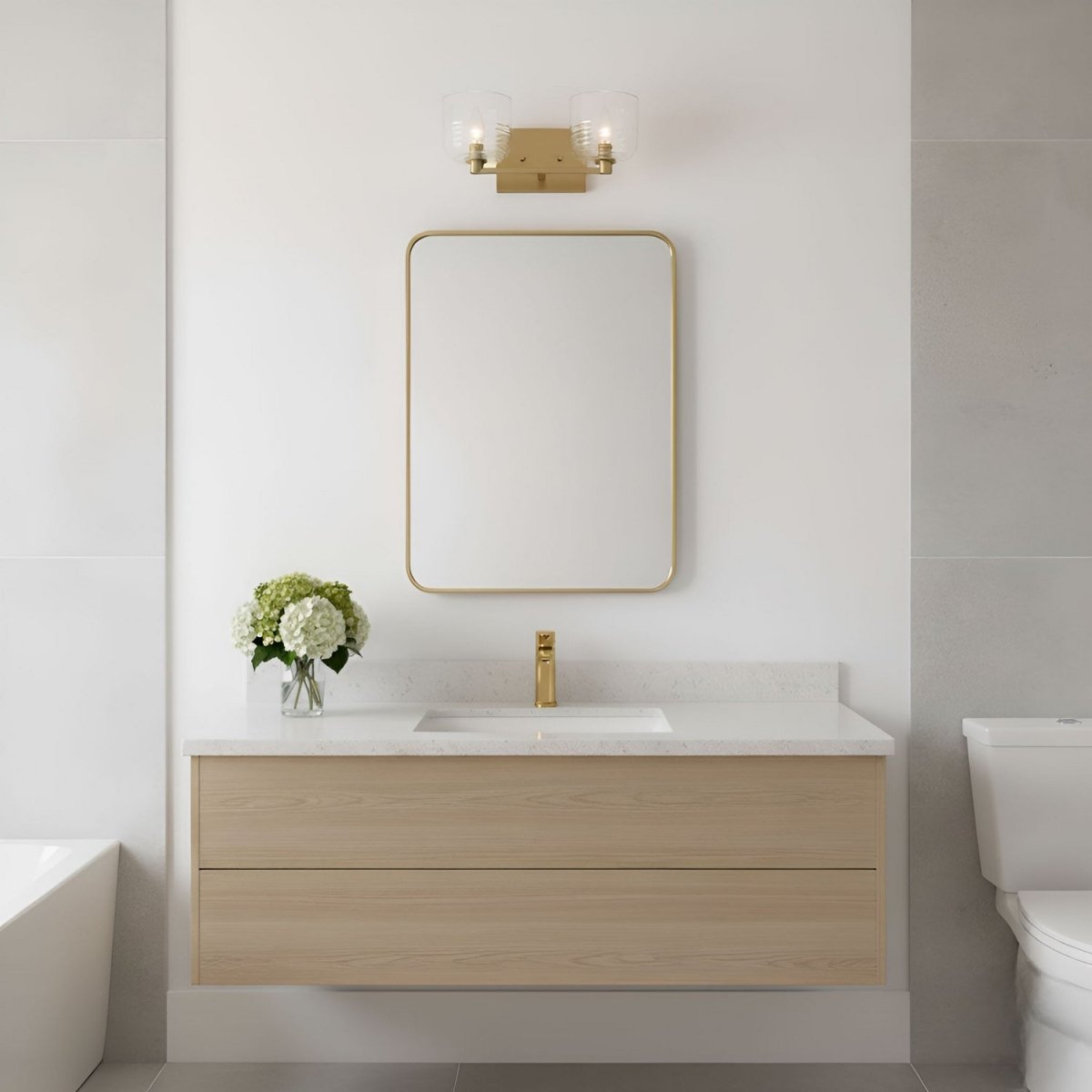 Luminaire de vanité Lochdale - Laiton satiné 33 5/8" by Visual Comfort Studio | Luminaires & cie