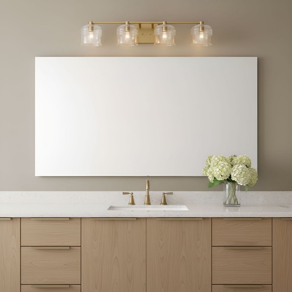 Luminaire de vanité Lochdale - Laiton satiné 33 5/8" by Visual Comfort Studio | Luminaires & cie