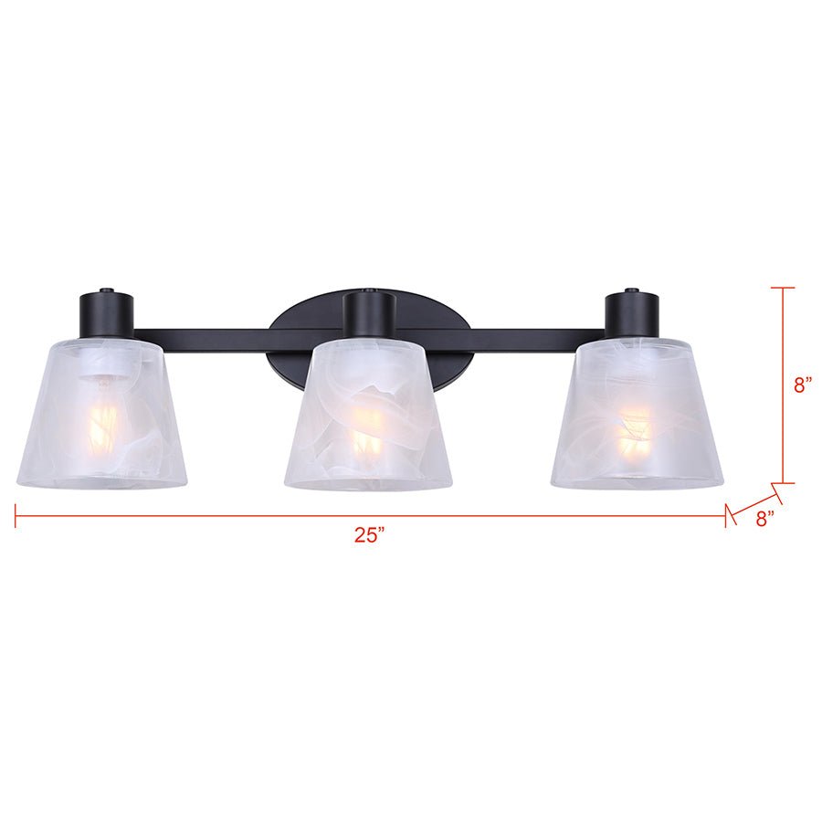 Luminaire de vanité Luelle - Nickel brossé 25" by Canarm | Luminaires & cie