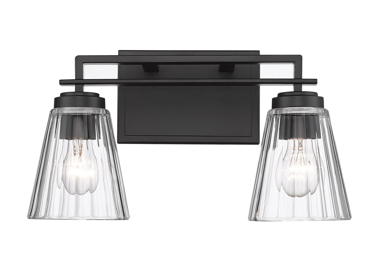 Luminaire de vanité Lyna Noir mat, 16" – Z-Lite