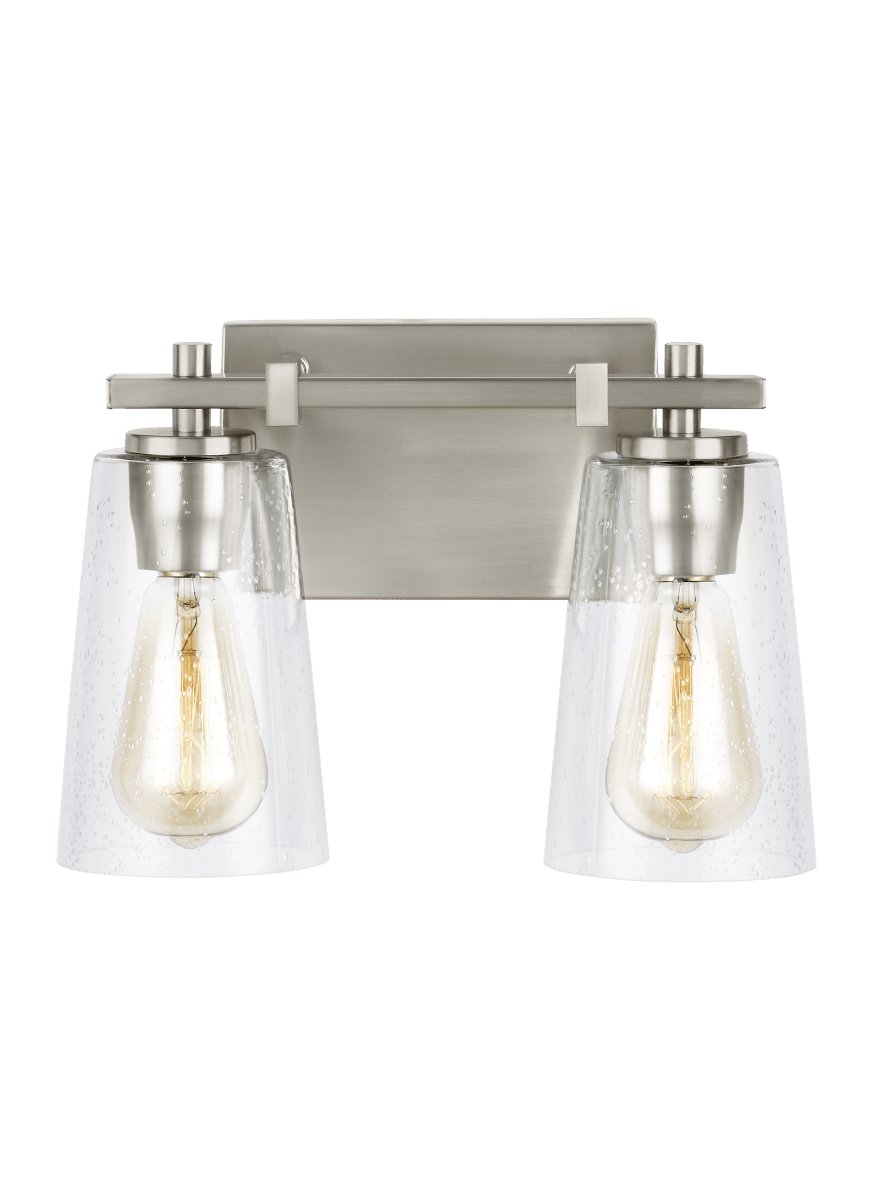 Luminaire de vanité Mercer - Nickel en satin 12 1/2" by Visual Comfort Studio | Luminaires & cie