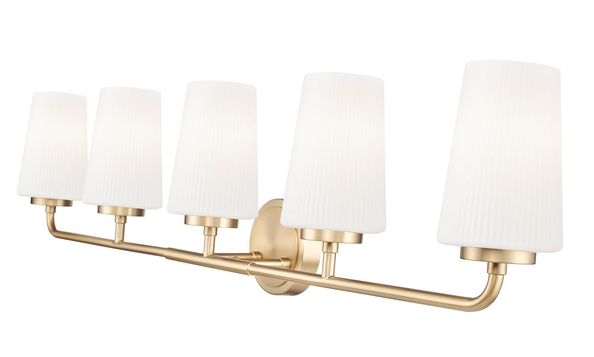 Luminaire de vanité Montford Or moderne, 40" – vue 4