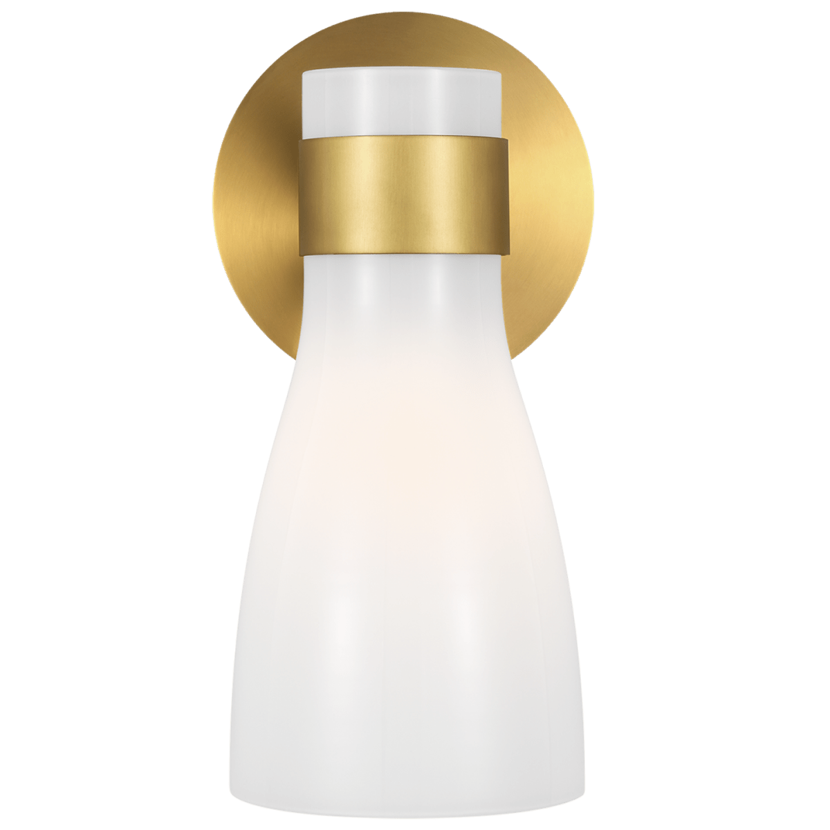 Luminaire de vanité Moritz - Laiton brûlé avec verre blanc lait 5 3/4" by Visual Comfort Studio | Luminaires & cie