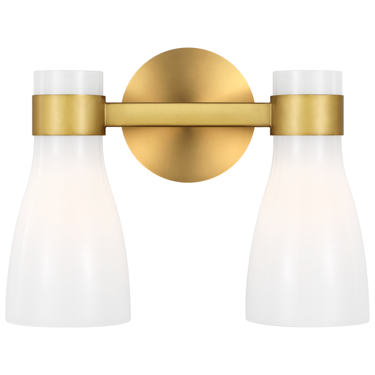 Luminaire de vanité Moritz - Laiton brûlé avec verre blanc lait 14 1/2" by Visual Comfort Studio | Luminaires & cie