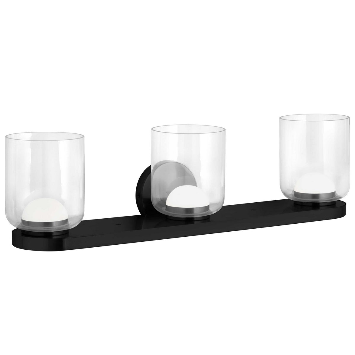 Luminaire de vanité Nadine Transparent / Noir mat – vue 2