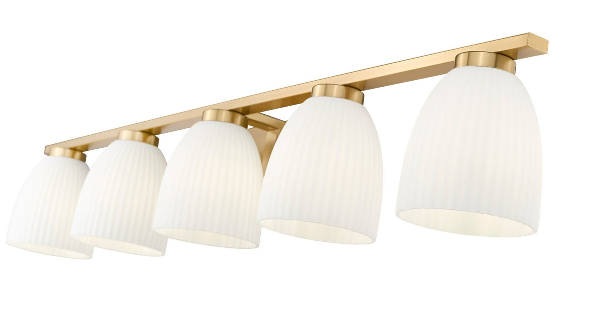 Luminaire de vanité Naya Or moderne, 40" – vue 4