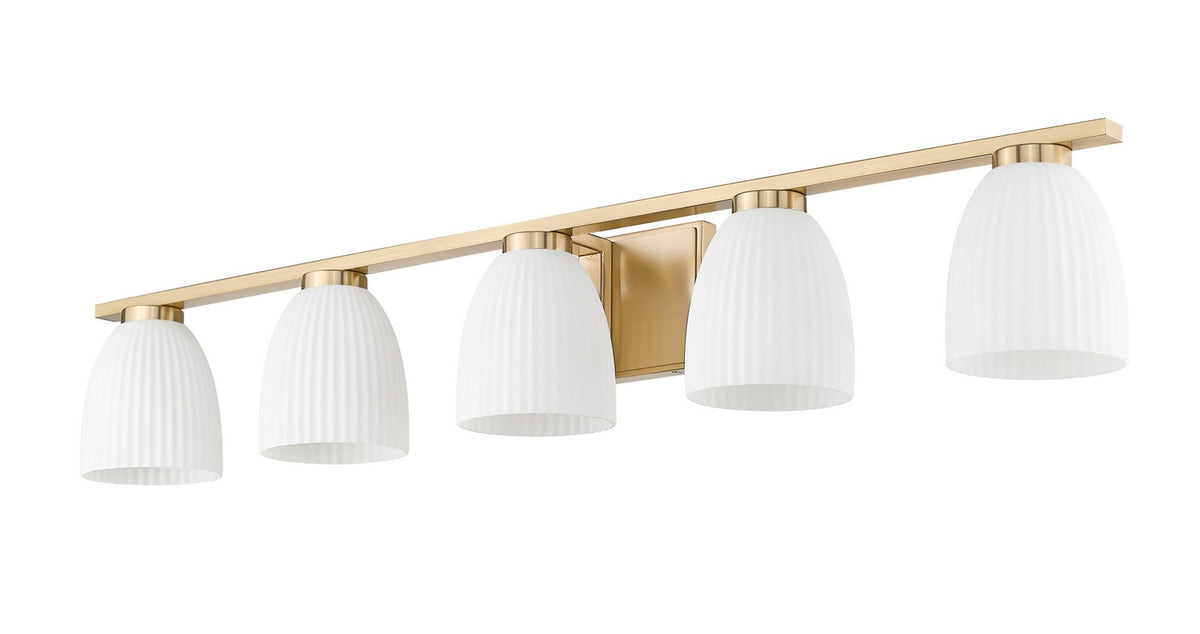 Luminaire de vanité Naya Or moderne, 40" – vue 5