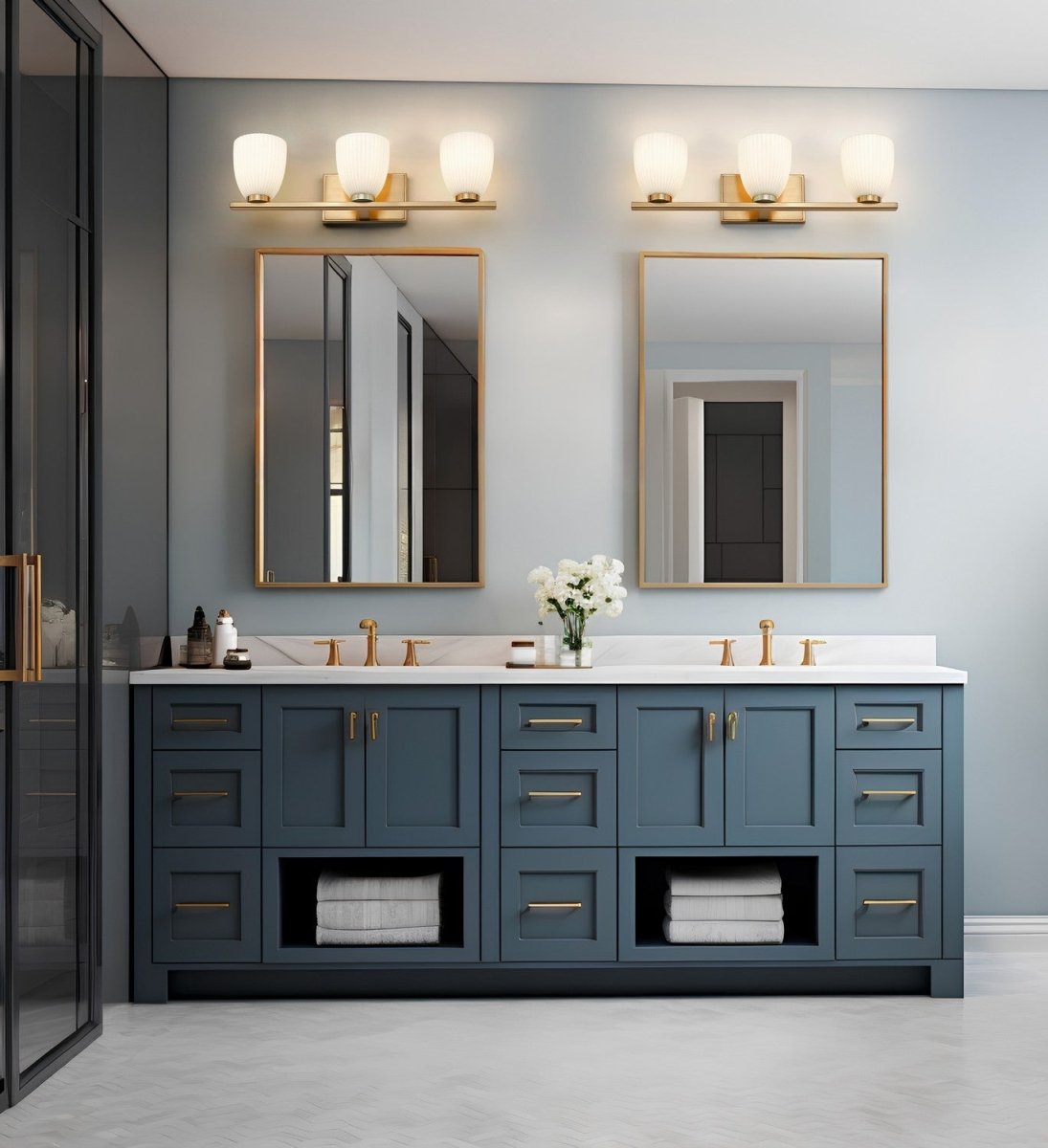 Luminaire de vanité Naya - Or moderne 40" by Z-Lite | Luminaires & cie