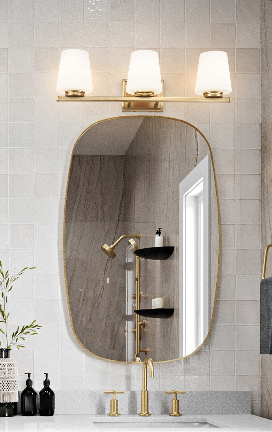 Luminaire de vanité Nextra Or moderne, 24" – vue 8