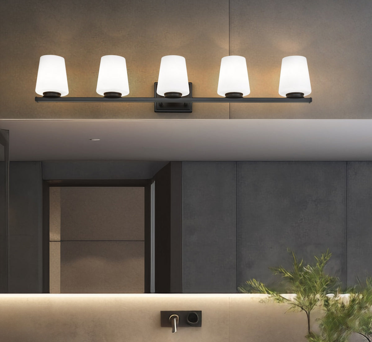 Luminaire de vanité Nextra Noir mat, 42" – vue 8