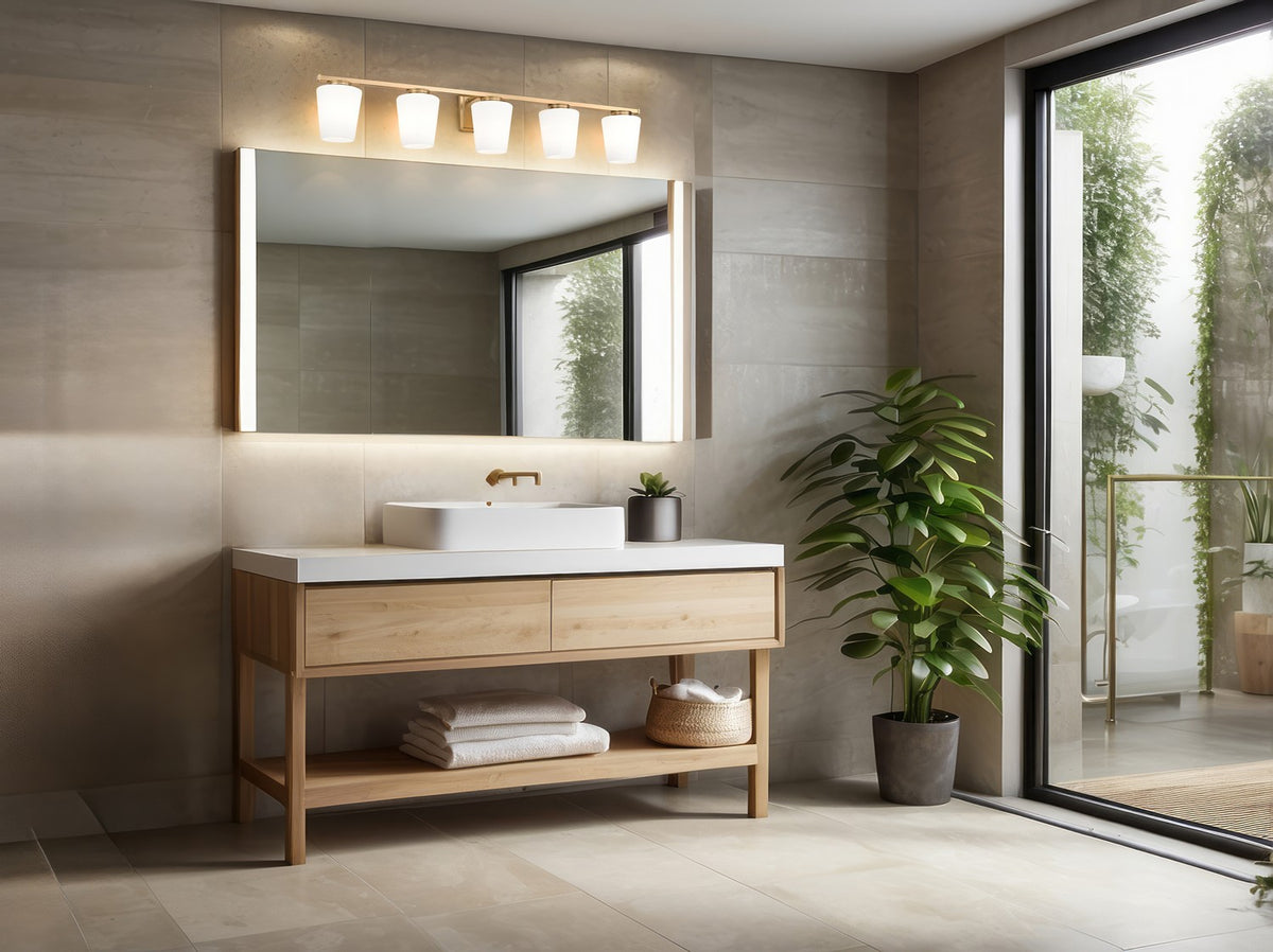 Luminaire de vanité Nextra Or moderne, 42" – vue 7