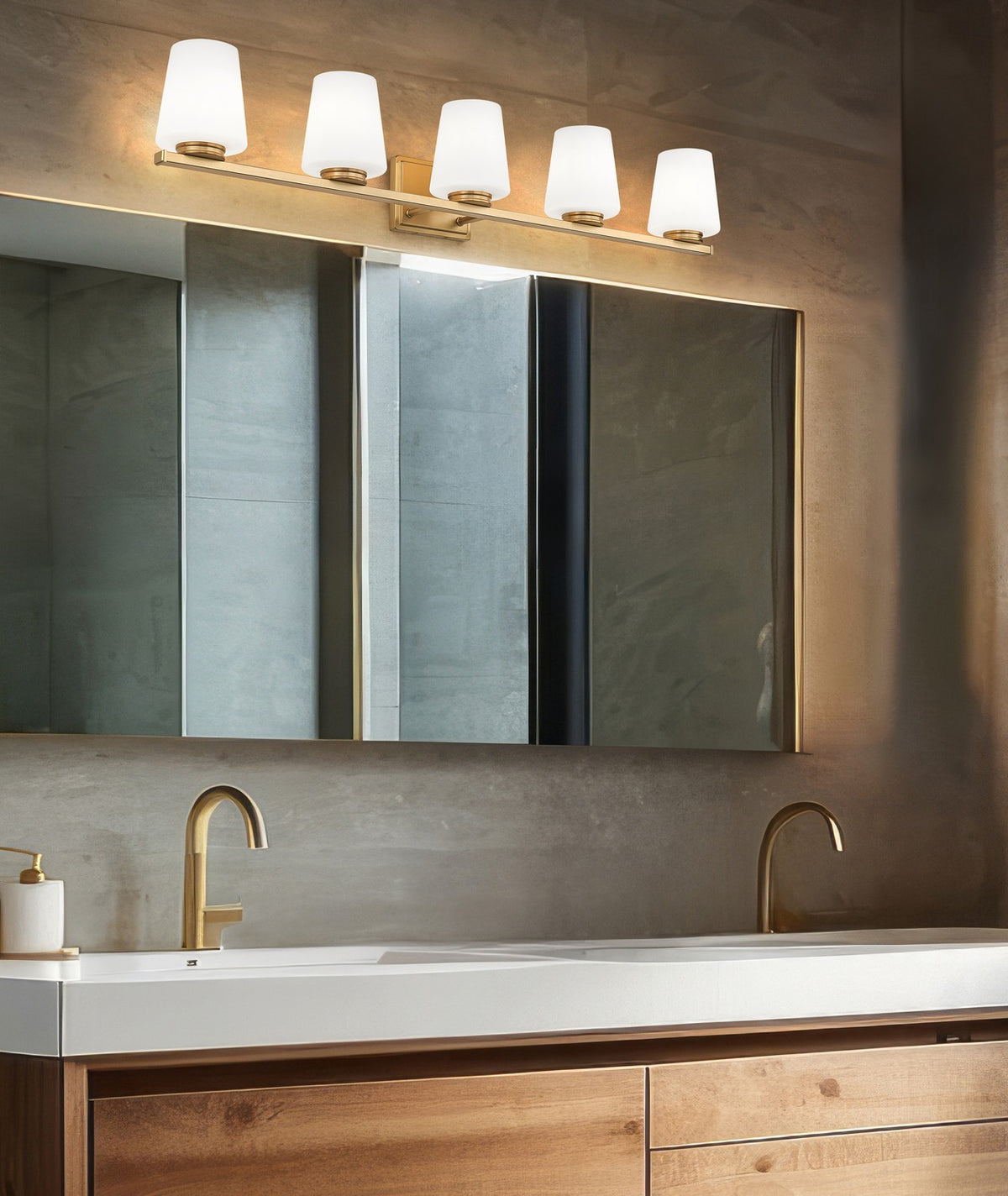 Luminaire de vanité Nextra Or moderne, 42" – vue 8