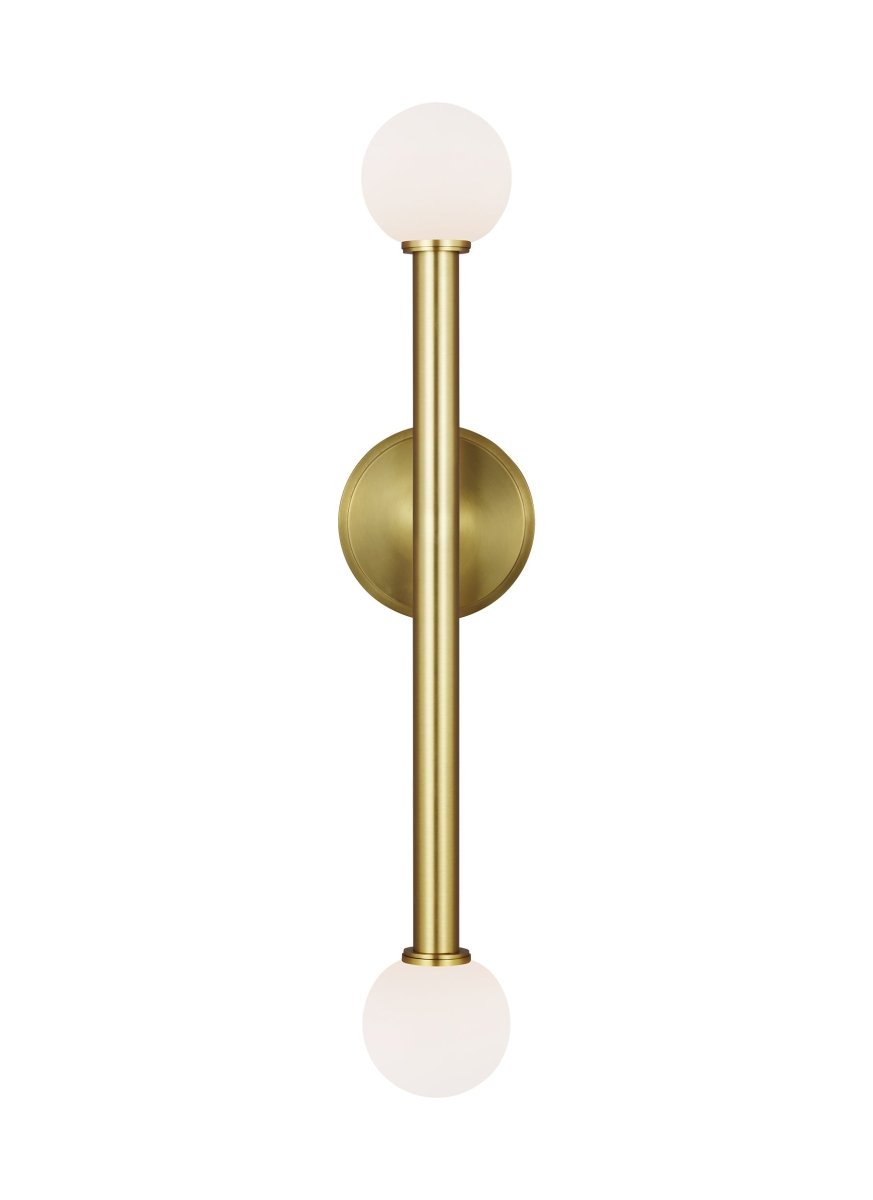 Luminaire de vanité Nodes - Laiton brûlé Blanc lait 4 3/4" by Visual Comfort Studio | Luminaires & cie