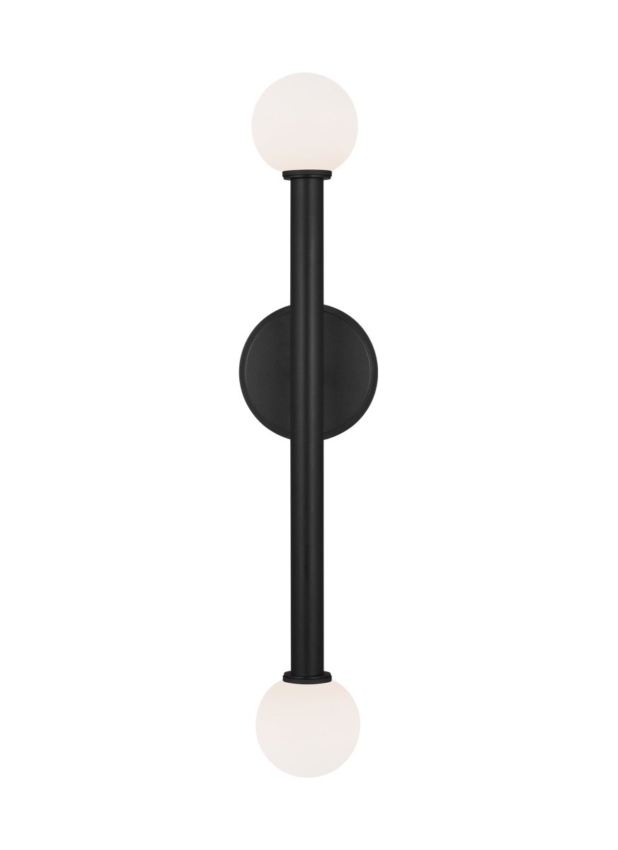 Luminaire de vanité Nodes - Noir de minuit Blanc lait 4 3/4" by Visual Comfort Studio | Luminaires & cie