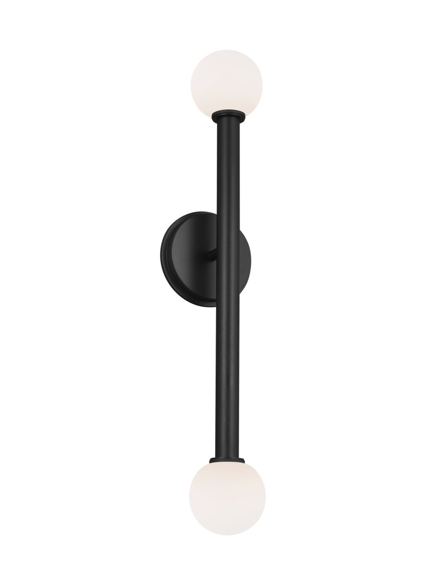 Luminaire de vanité Nodes - Noir de minuit Blanc lait 4 3/4" by Visual Comfort Studio | Luminaires & cie