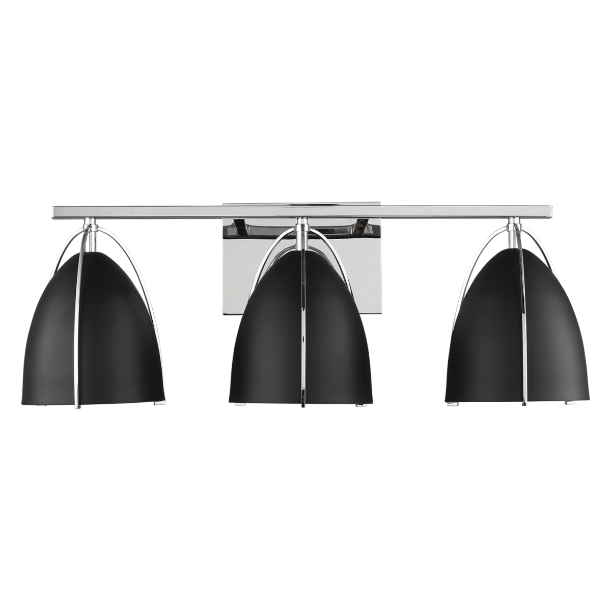 Luminaire de vanité Norman - Chrome Noir de minuit 24 1/4" by Visual Comfort Studio | Luminaires & cie
