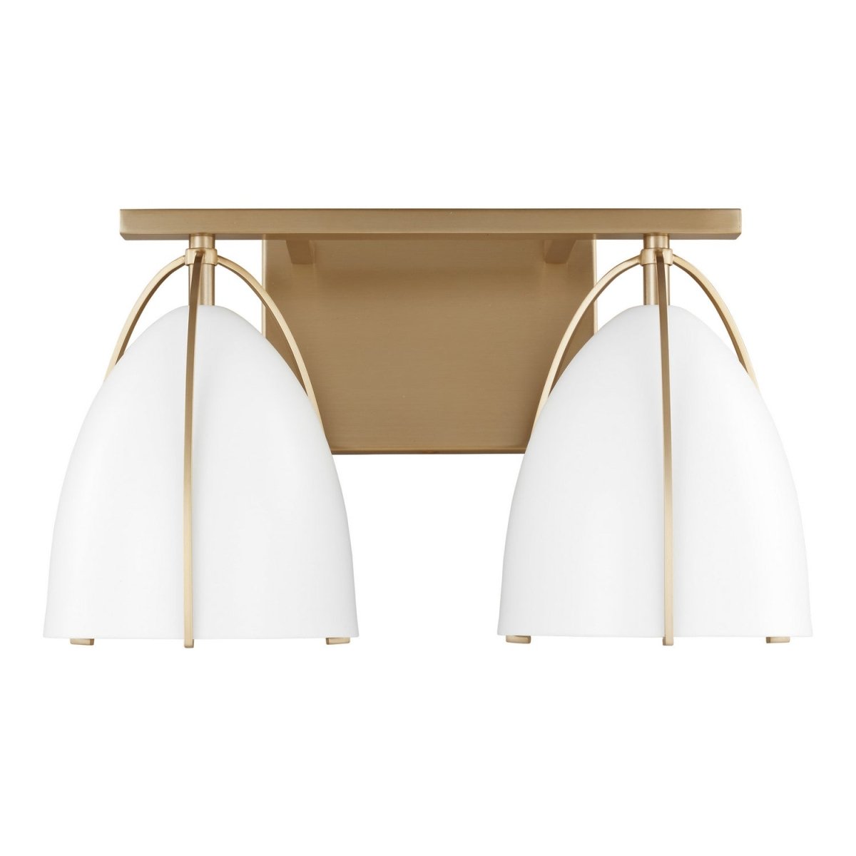 Luminaire de vanité Norman - Laiton satiné Blanc mat 15" by Visual Comfort Studio | Luminaires & cie