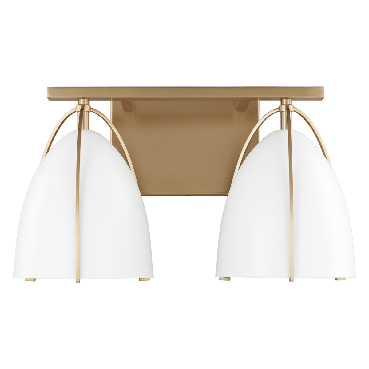 Luminaire de vanité Norman - Laiton satiné Blanc mat 15" by Visual Comfort Studio | Luminaires & cie