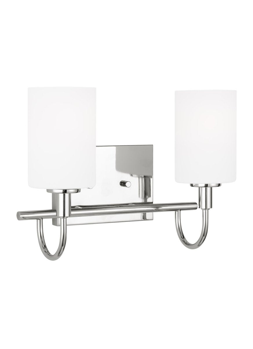 Luminaire de vanité Oak Moore - Chrome 13 7/8" Ampoules DEL incluses by Visual Comfort Studio | Luminaires & cie