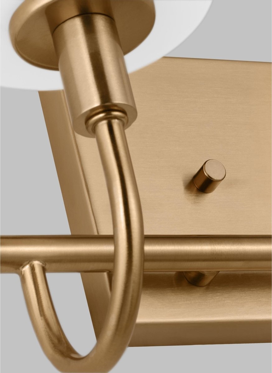 Luminaire de vanité Oak Moore - Laiton satiné 13 7/8" Ampoules DEL incluses by Visual Comfort Studio | Luminaires & cie