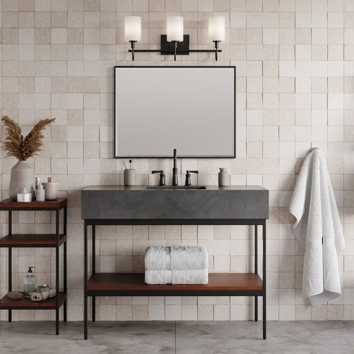 Luminaire de vanité Oak Moore - Nickel brossé 33 7/8" by Visual Comfort Studio | Luminaires & cie