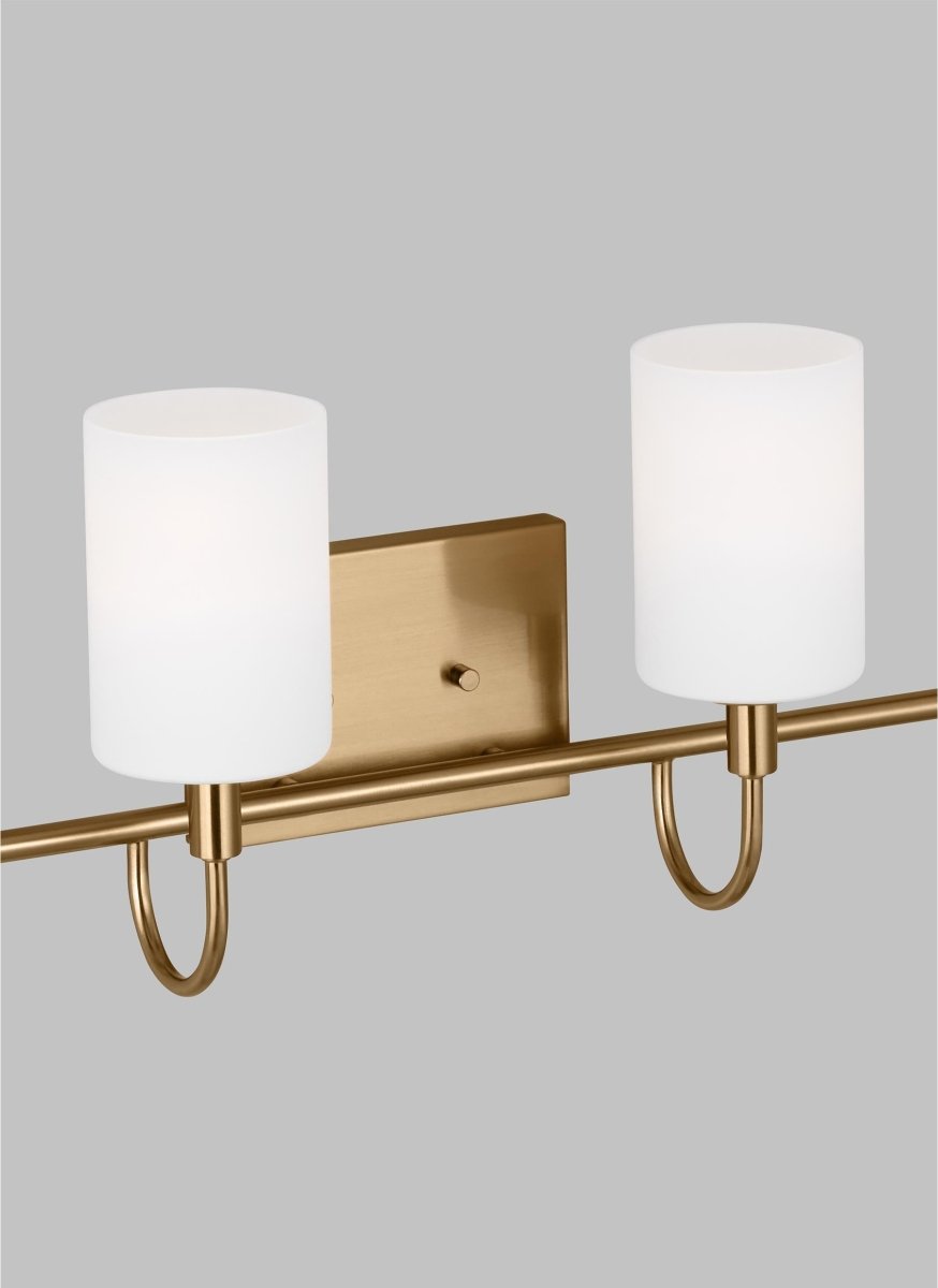 Luminaire de vanité Oak Moore - Laiton satiné 33 7/8" Ampoules DEL incluses by Visual Comfort Studio | Luminaires & cie