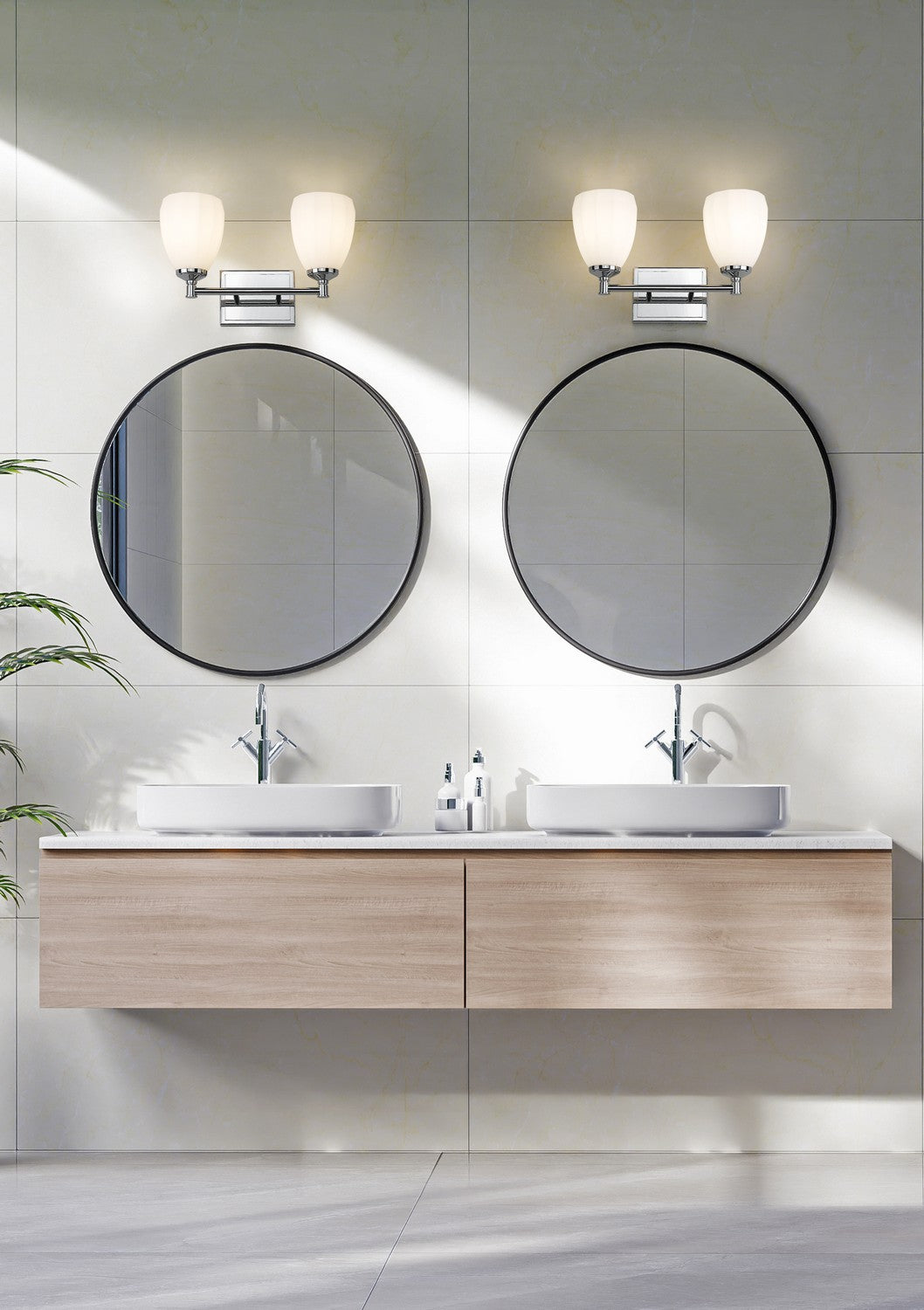 Luminaire de vanité Oren Chrome, 16" – vue 7