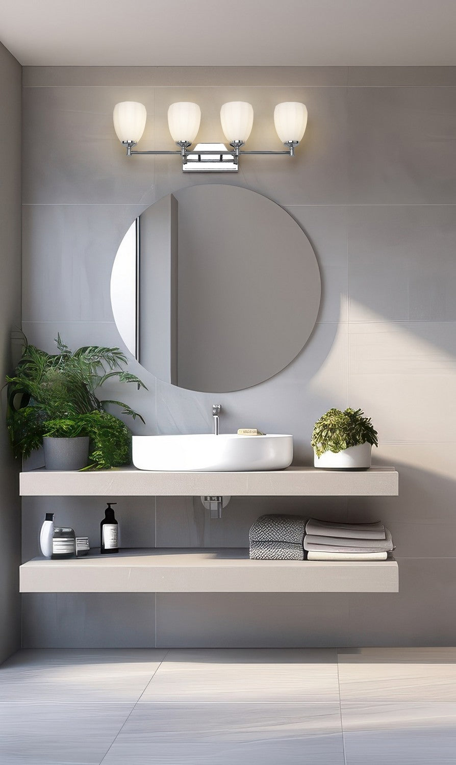 Luminaire de vanité Oren Chrome, 31" – vue 7